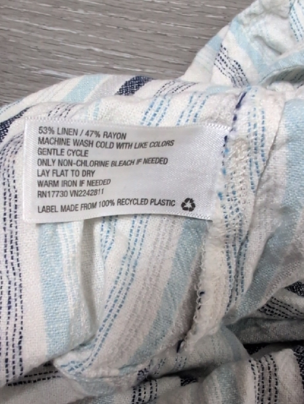 Universal Thread Blue & White Striped Racerback Tank - Picture 4 of 4